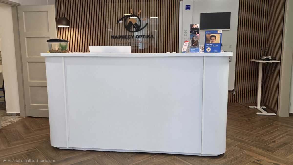 Naphegy Optika recepciós pult