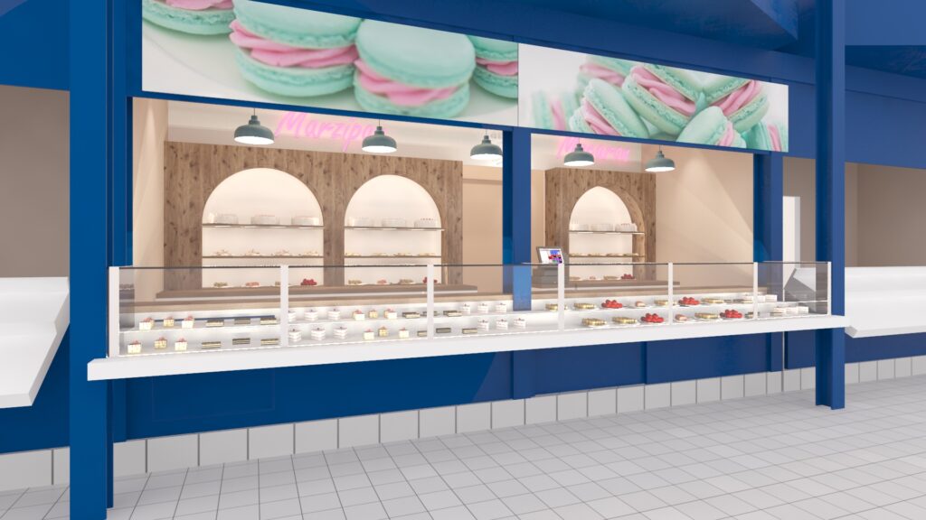 Marzipan House &eacute;dess&eacute;gbolt berendez&eacute;s V&aacute;s&aacute;rcsarnok 16