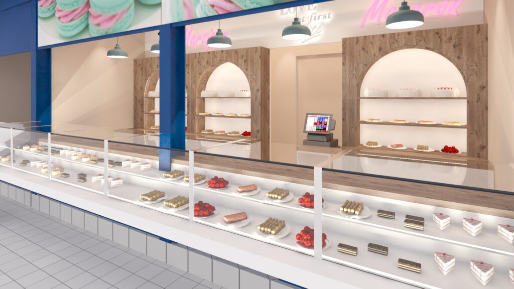 Marzipan House &eacute;dess&eacute;gbolt berendez&eacute;s V&aacute;s&aacute;rcsarnok 17